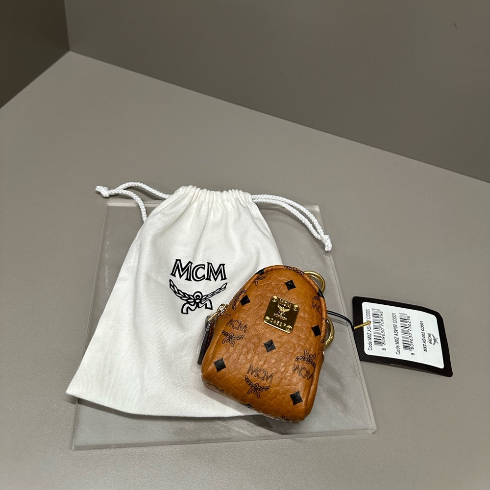 MCM MICRO BACKPACK WITH CROSSBODY STRAP. Can also be used as a bag charm. NWT - Picture 1 of 10